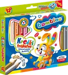 Bambino, kredki trójkątne z temperówką, 12 kolorów