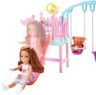 Barbie, Chelsea i huśtawka, zestaw do zabawy z lalką i akcesoriami