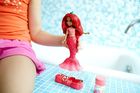 Barbie, Dreamtopia, bąbelkowe mała syrenka, czerwona