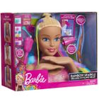 Barbie, głowa do stylizacji, tęczowe włosy