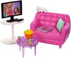 Barbie, Pokój dzienny, zestaw mebli i akcesoriów lalki