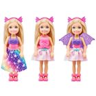 Barbie, Przebieranki Chelsea, zestaw z lalką i ubrankami