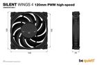 Be Quiet! wentylator, Silent Wings 4, 120 mm, PWM High