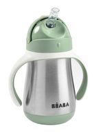 Beaba, bidon termiczny, ze słomką, sage green, 250 ml