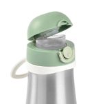 Beaba, bidon termiczny, ze słomką, sage green, 350 ml