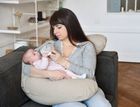Beaba, Big Flopsy, Fleur de coton Linen, ergonomiczna poduszka rogal dla kobiet w ciąży i karmiących
