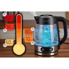 Berdsen, czajnik elektryczny, szklany z regulacją temperatury, 1,8l, 2200W, BD-715