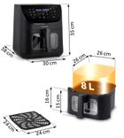 Berdsen, frytkownica beztłuszczowa, air fryer, czarny, BD-660