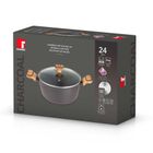 Bergner, Charcoal, garnek multiclad z pokrywą, 24 cm