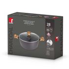 Bergner, Charcoal, garnek multiclad z pokrywą, 28 cm