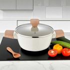 Bergner, Naturally, garnek marmurkowy z pokrywą, 20 cm