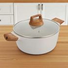 Bergner, Naturally, garnek marmurkowy z pokrywą, 28 cm