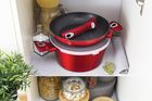 Berlinger Haus, Burgundy, zestaw: garnki z pokrywą + patelnie + akcesoria, 22 elementy