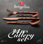 Berlinger Haus, Rose Gold, komplet sztućców, 24 elementy, błyszczące