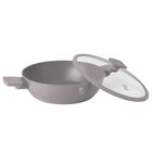 Berlinger Haus, Taupe, płaski garnek tytanowy z pokrywą, 3.8l