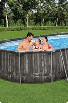 Bestway, basen ogrodowy stelażowy, 610-366-122 cm, zestaw 18w1