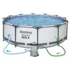 Bestway, basen stelażowy z pompą filtrującą i akcesoriami, okrągły, 100-366 cm, zestaw 10w1