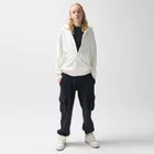 Biała rozpinana bluza z kapturem oversize NOWEAR