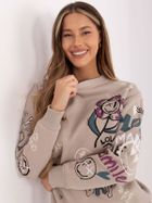 Bluza damska, beżowa, Sublevel