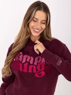 Bluza damska, bordowa, Sublevel