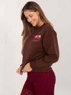 Bluza damska, brązowa, Sublevel