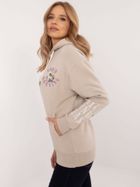 Bluza damska z kapturem, beżowa, Sublevel