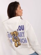 Bluza damska z kapturem, biała, Sublevel