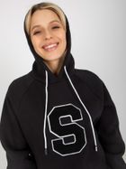 Bluza damska z kapturem, czarna, Relevance