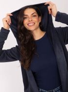 Bluza damska z kapturem, granatowa, Sublevel