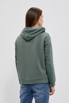 Bluza damska z kapturem, khaki, Moodo