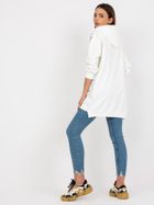 Bluza damska z kapturem, rozpinana, ecru, Rue Paris