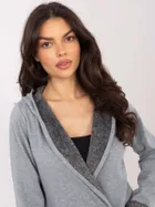 Bluza damska z kapturem, szara, Sublevel