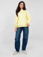 Bluza damska z kapturem, żółta, Basic Feel Good