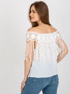 Bluzka damska bez rękawów, biała, Factory Price