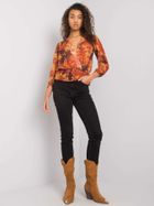 Bluzka damska z długim rękawem, brązowa, Factory Price