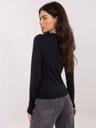 Bluzka damska z długim rękawem, czarna, Sublevel