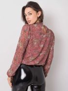 Bluzka damska z długim rękawem, różowa, Sublevel