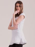 Bluzka damska z krótkim rękawem, szara, Factory Price