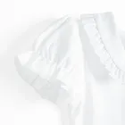 Bluzka dziewczęca z krótkim rękawem, biała, Nicol