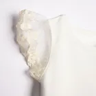 Bluzka dziewczęca z krótkim rękawem, ecru, Nicol