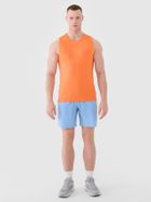 Bluzka męska bez rękawów, pomarańczowa, 4F