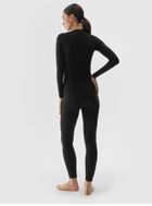 Bluzka termoaktywna damska z długim rękawem, czarna, 4F