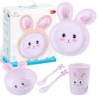 Bocioland, Królik, zestaw naczyń, 5 elementów