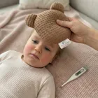 Bocioland, Miś, termofor z pestek wiśni z lawendą, wafel, brązowy