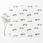 Bocioland, pieluszki muślinowe, niebieskie, 70-70 cm, 3 szt.