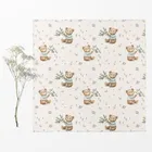 Bocioland, pieluszki muślinowe, zielony, 70-70 cm, 3 szt.