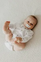 Body koszulowe chłopięce z długim rękawem, białe, Eevi