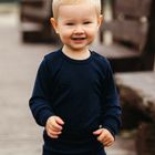 Body niemowlęce z długim rękawem, wełniane, Eevi