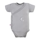 Body niemowlęce z krótkim rękawem, szare, zestaw, 3 szt., Eevi