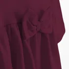 Body sukienka dziewczęce z długim rękawem, bordowe, Nicol